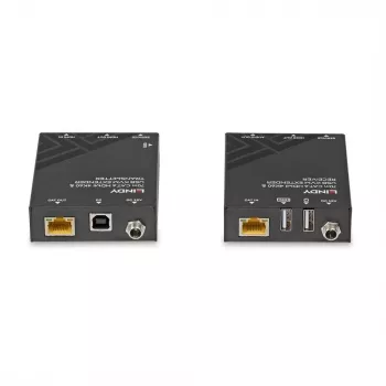 Lindy 70m Cat.6 HDMI 4K60, USB ja audio KVM-jatko