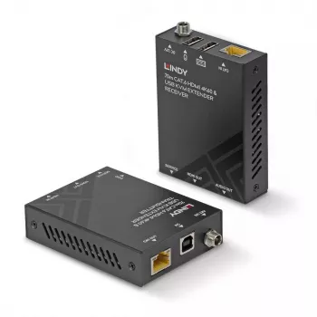 Lindy 70m Cat.6 HDMI 4K60, USB ja audio KVM-jatko