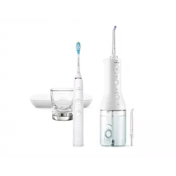 Philips Powertube langaton HX3886/41 DiamondClean 9000, aikuiset, äänihammasharja, päivittäinen hoito, syväpuhdistus, ikenien hoito, valkaisu, valkoinen, akku, sisäänrakennettu akku