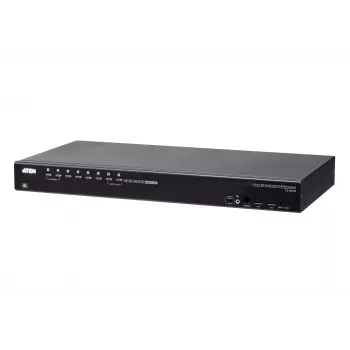 ATEN 8-porttinen USB 3.0 4K DisplayPort KVM-kytkin, 4096 x 2160 pikseliä, 4K Ultra HD, 18,44 W, musta