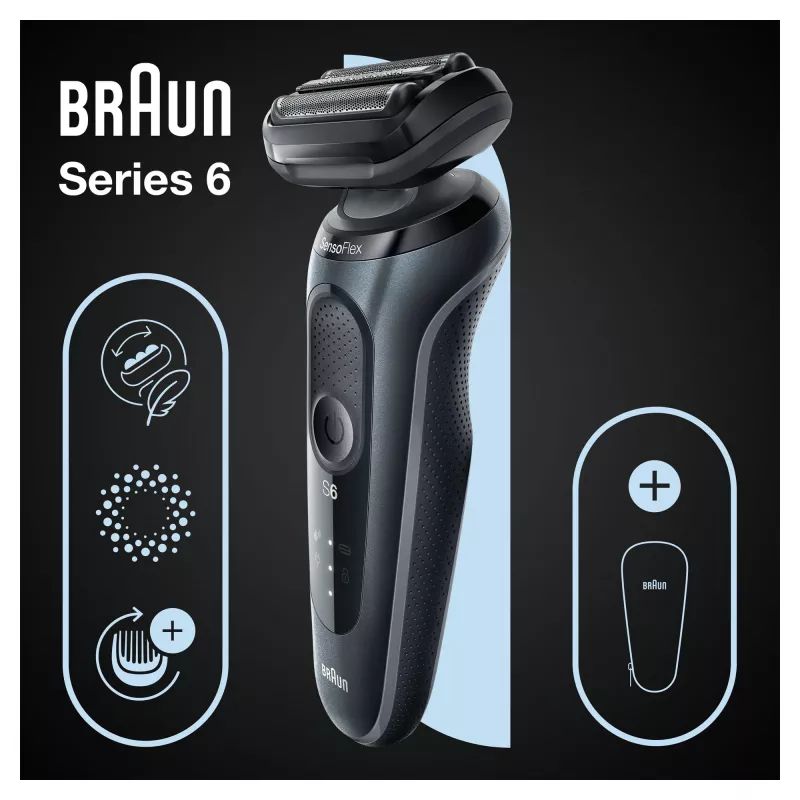 Braun Series 6 61-N1000s kalvosarja-ajokone musta, harmaa