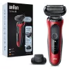 Braun Series 6 61-R1200s SensoFlex SensoFoil partakone musta punainen
