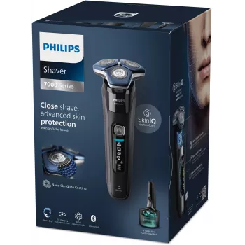 Sähköinen rotaatiopartakone Philips Series 7000 S7886/58 — 3-teräinen leikkauspää, märkä- ja kuivaparranajo, Li-Ion-akku, 60 min käyttöaika