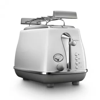 Leivänpaahdin De’Longhi CTOC2103.W 2 viipaletta 900 W valkoinen ruostumaton teräs