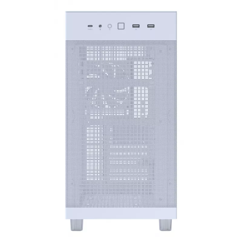 ASUS PRIME AP303 TG 90DC00V3-B39010 Midi Tower -tietokonekotelo, ATX/Micro-ATX, karkaistu lasi, 2x USB 3.2, ilman virtalähdettä, valkoinen
