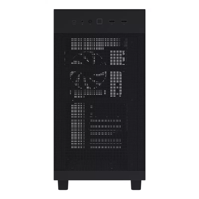 ASUS PRIME AP303 TG 90DC00V0-B39010 Midi Tower -tietokonekotelo, ATX/Micro-ATX/Mini-ITX, karkaistu lasi, 2x USB 3.2, ilman virtalähdettä, musta