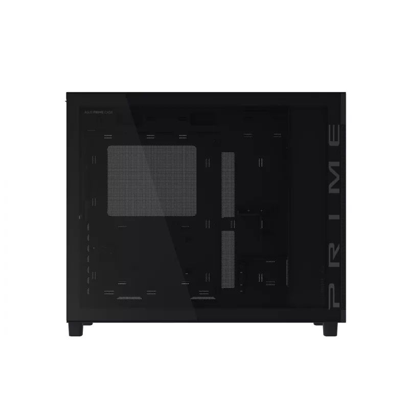 ASUS PRIME AP303 TG 90DC00V0-B39010 Midi Tower -tietokonekotelo, ATX/Micro-ATX/Mini-ITX, karkaistu lasi, 2x USB 3.2, ilman virtalähdettä, musta