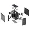 ASUS PRIME AP303 TG 90DC00V0-B39010 Midi Tower -tietokonekotelo, ATX/Micro-ATX/Mini-ITX, karkaistu lasi, 2x USB 3.2, ilman virtalähdettä, musta