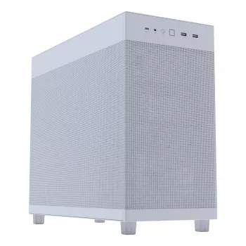 PC-kotelo ASUS PRIME AP303 Mesh Midi Tower valkoinen — ATX/Micro ATX/Mini-ITX, GPU jopa 36 cm, PSU jopa 18 cm, CPU-jäähdyttimen korkeus 16,5 cm