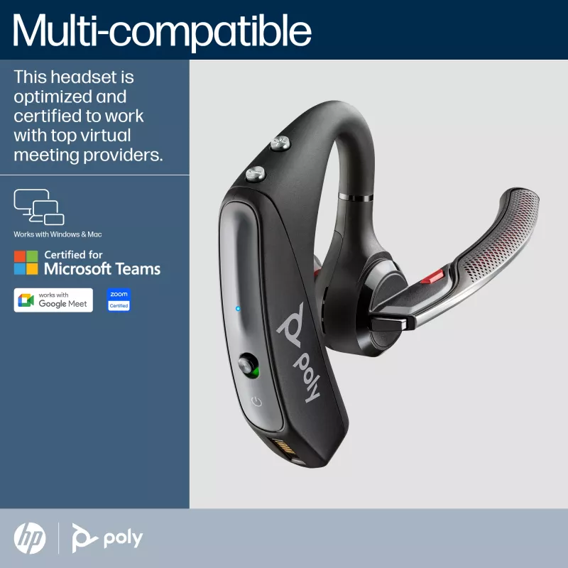 Kuulokemikrofoni Poly Voyager 5200 USB-A Bluetooth-kuulokemikrofoni +BT700 Dongle