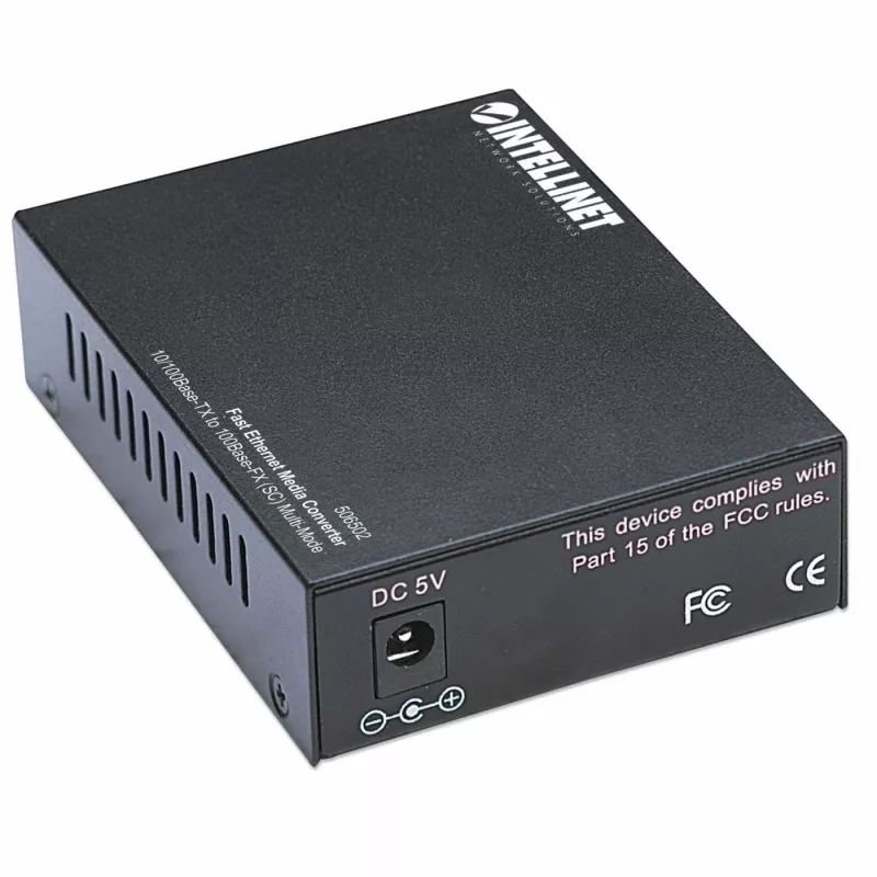 Intellinet Fast Ethernet -mediakonvertteri, 10/100Base-Tx – 100Base-Fx (SC) monimuoto, 2 km