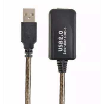 GEMBIRD aktiivinen USB 2.0 -jatkokaapeli, 10 m - musta