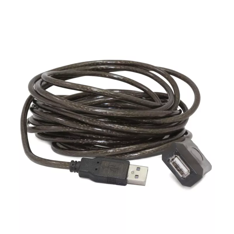 GEMBIRD aktiivinen USB 2.0 -jatkokaapeli, 10 m - musta