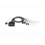 KVM-kytkin ATEN CS22DP-AT 2-porttinen USB DisplayPort, 4K@30Hz, USB-A-konsoli, ääni, 1,2 m kaapeli
