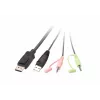 KVM-kytkin ATEN CS22DP-AT 2-porttinen USB DisplayPort, 4K@30Hz, USB-A-konsoli, ääni, 1,2 m kaapeli