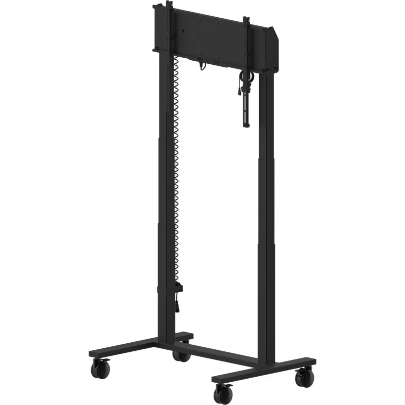 iiyama MD-CAR2031-B1 sähkökäyttöinen lattianostin pyörillä näytöille 55–105 tuumaa, enint. 120 kg, VESA 800x600, korkeus 850–1800 mm, musta