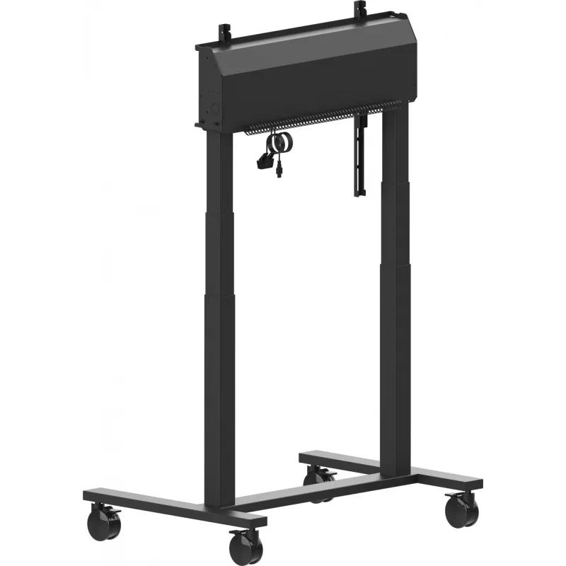 iiyama MD-CAR2031-B1 sähkökäyttöinen lattianostin pyörillä näytöille 55–105 tuumaa, enint. 120 kg, VESA 800x600, korkeus 850–1800 mm, musta