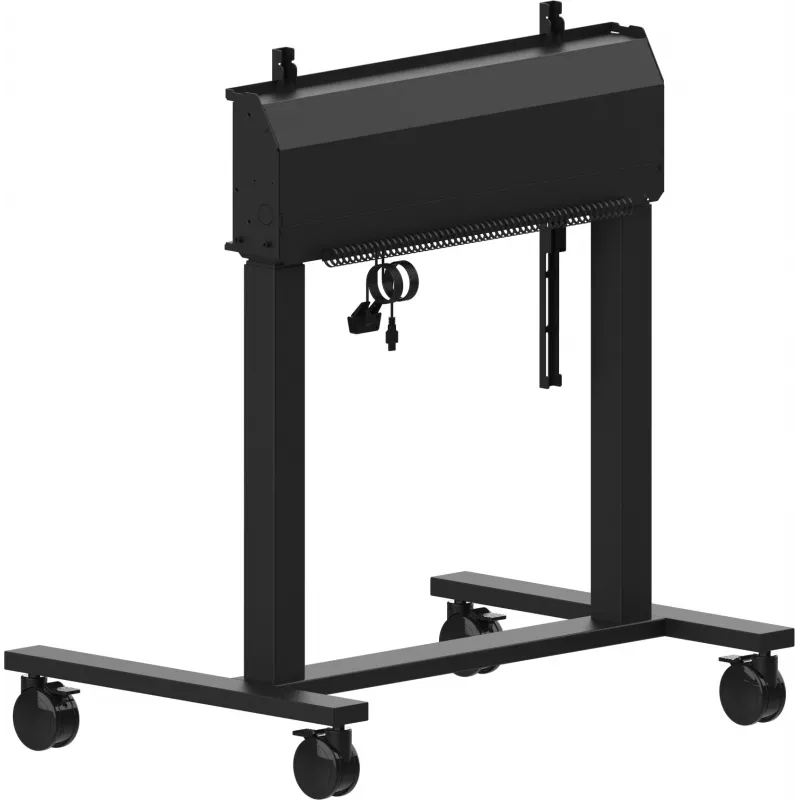 iiyama MD-CAR2031-B1 sähkökäyttöinen lattianostin pyörillä näytöille 55–105 tuumaa, enint. 120 kg, VESA 800x600, korkeus 850–1800 mm, musta