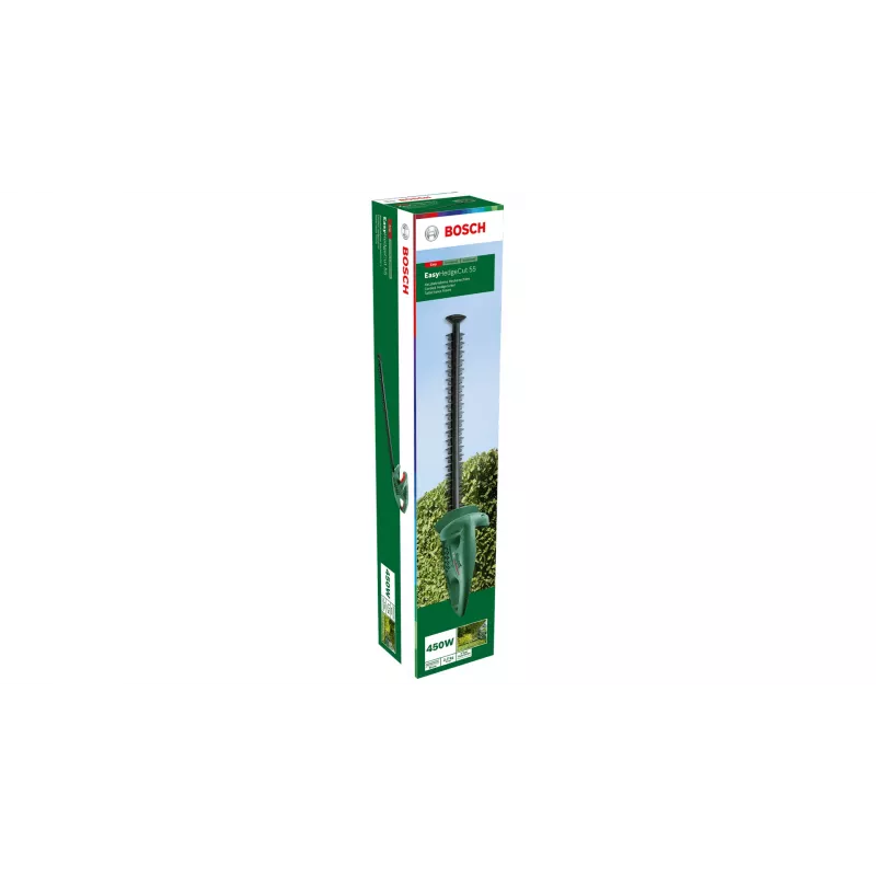 Pensasleikkuri Bosch Easy HedgeCut 55 — 55 cm terä, 450 W, 3,4 kspm, 2,7 kg