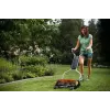Fiskars StaySharp Max 113880 käsikäyttöinen kelaleikkuri, leikkuuleveys 46 cm, leikkuukorkeus 25–100 mm, musta/oranssi