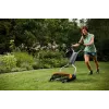 Fiskars StaySharp Max 113880 käsikäyttöinen kelaleikkuri, leikkuuleveys 46 cm, leikkuukorkeus 25–100 mm, musta/oranssi