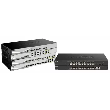 D-Link DXS-1210-16TC/E verkkokytkin Managed L2 10G Ethernet (100/1000/10000) harmaa