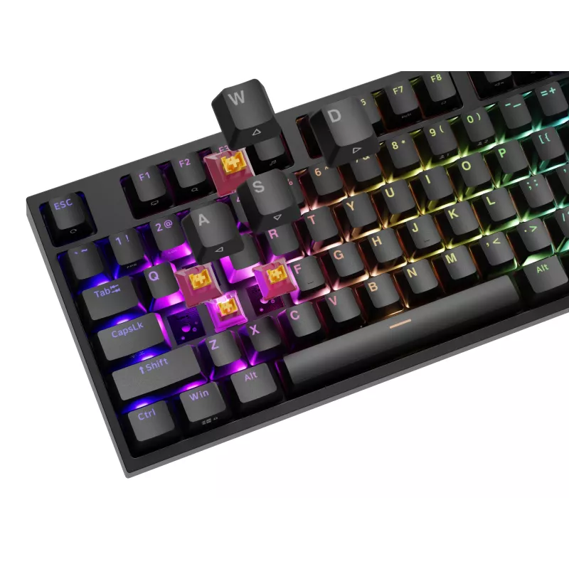 Mekaaninen näppäimistö Genesis THOR 404 — Full-Size 100 % USB QWERTY englanti, musta, RGB
