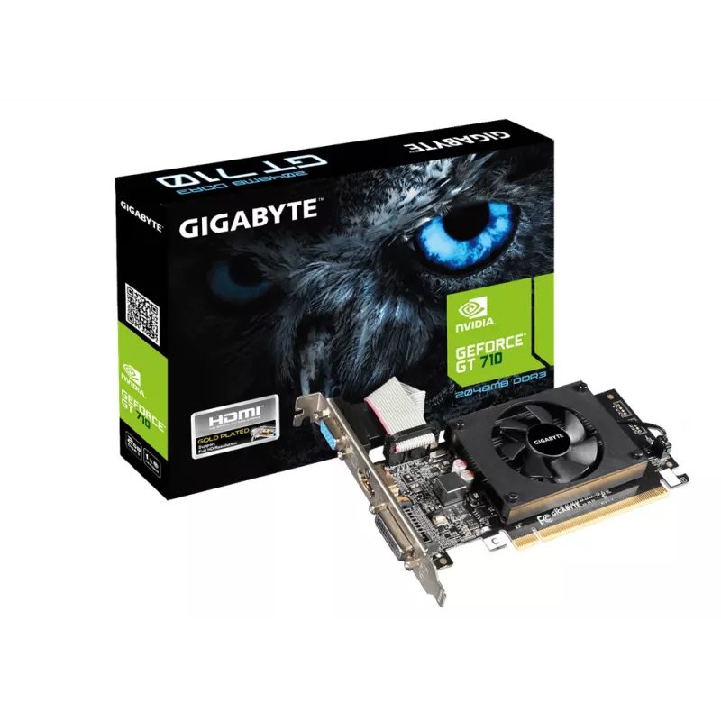 GIGABYTE GV-N710D3-2GL näytönohjain NVIDIA GeForce GT 710 2 GB GDDR3