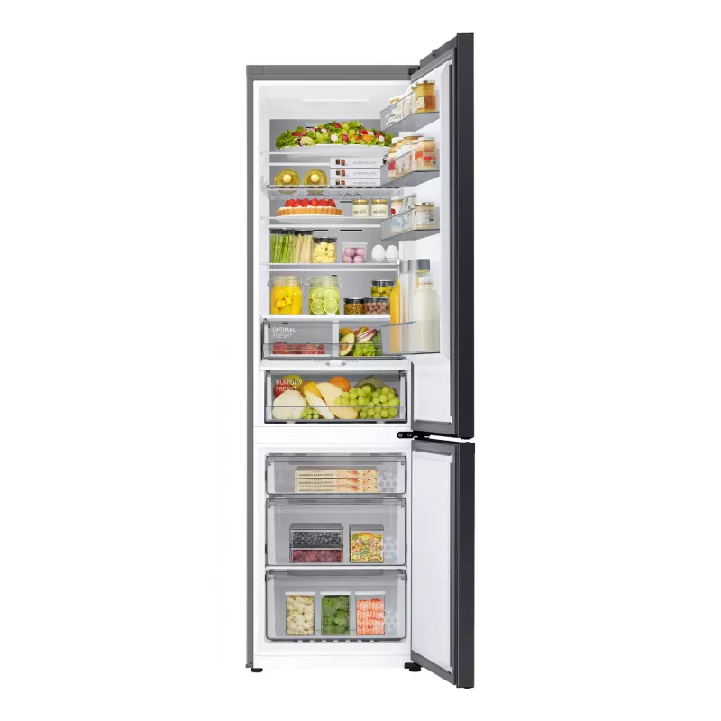 Samsung RL38C7B5BB1/EG Bespoke vapaasti seisova jääkaappipakastin, 387 l (273 l + 114 l), 203 cm, energialuokka B, SmartThings, tumma ruostumaton teräs