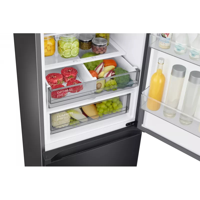 Samsung RL38C7B5BB1/EG Bespoke vapaasti seisova jääkaappipakastin, 387 l (273 l + 114 l), 203 cm, energialuokka B, SmartThings, tumma ruostumaton teräs