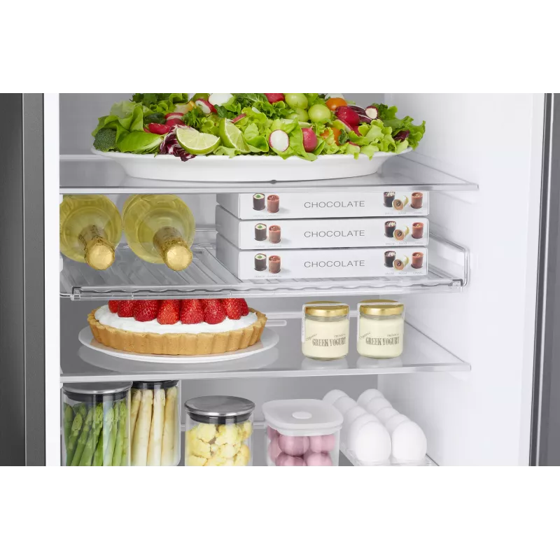 Samsung RL38C7B5BB1/EG Bespoke vapaasti seisova jääkaappipakastin, 387 l (273 l + 114 l), 203 cm, energialuokka B, SmartThings, tumma ruostumaton teräs