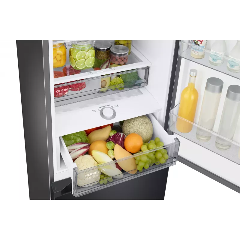 Samsung RL38C7B5BB1/EG Bespoke vapaasti seisova jääkaappipakastin, 387 l (273 l + 114 l), 203 cm, energialuokka B, SmartThings, tumma ruostumaton teräs