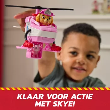 PAW Patrol Fire Rescue: Skye -pelastushelikopteri toimintahahmolla, kissaystävällä ja leluhelikopterilla, lelu pojille ja tytöille 3 vuodesta alkaen