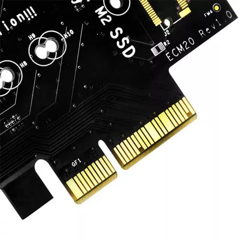 SilverStone SST-ECM20 M.2 SATA -tallennuskontrollerikortti, 2x M.2 sisäinen, 32 Gbit/s
