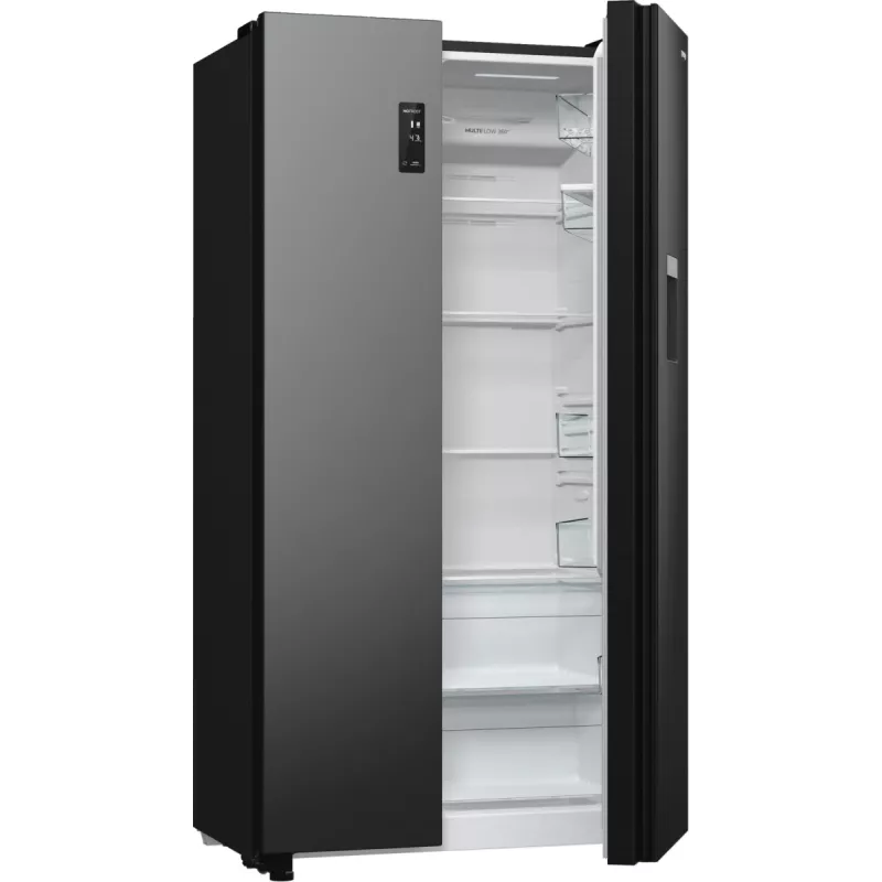 Gorenje NRR9185EABXLWD Side-by-Side -jääkaappipakastin, 547 l (355 l + 192 l), ConvertActive, energialuokka E, tumma ruostumaton teräs