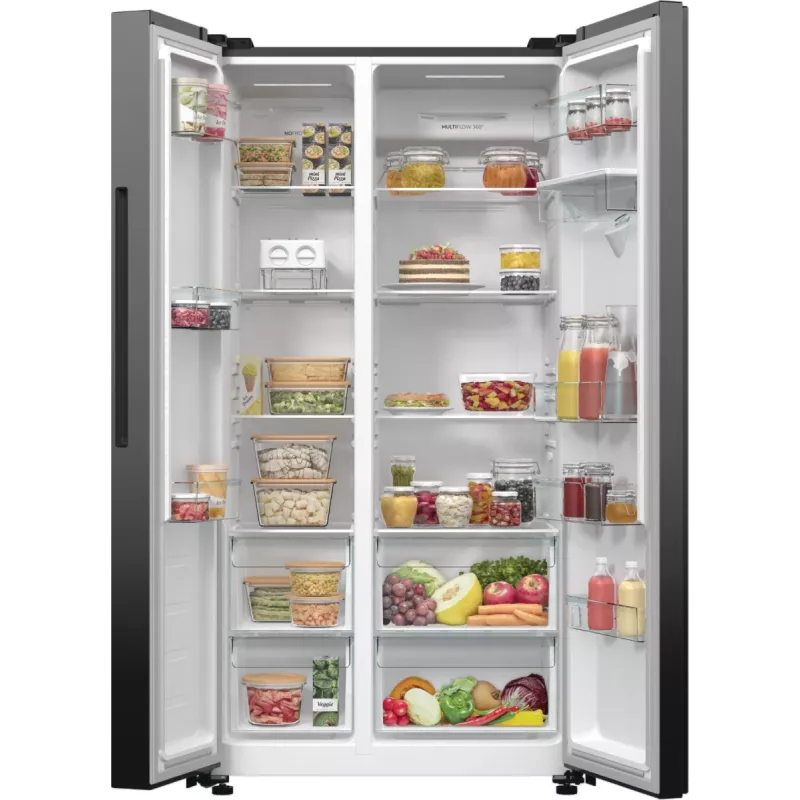 Gorenje NRR9185EABXLWD Side-by-Side -jääkaappipakastin, 547 l (355 l + 192 l), ConvertActive, energialuokka E, tumma ruostumaton teräs