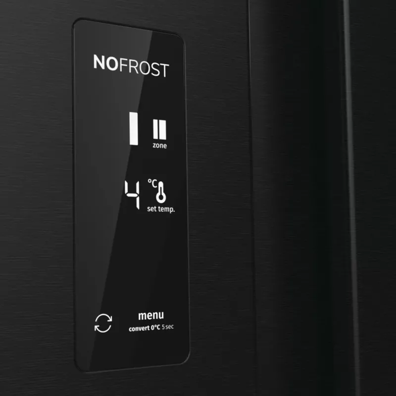 Gorenje NRR9185EABXLWD Side-by-Side -jääkaappipakastin, 547 l (355 l + 192 l), ConvertActive, energialuokka E, tumma ruostumaton teräs
