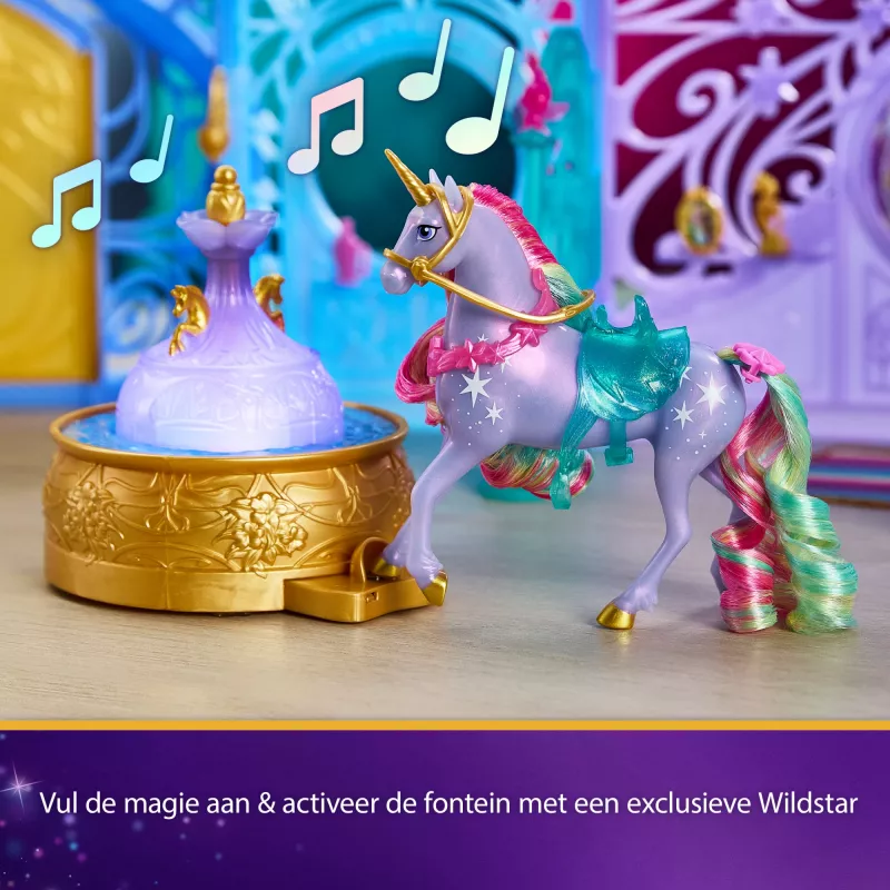 Leikkisetti Spin Master Unicorn Academy talli, jossa suihkulähde, valo- ja äänitehosteet