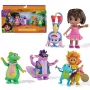 Dora, Fantastic Friends -lahjapakkaus, sisältää Doran, Bootsin, Ticon, Isan ja Fiesta Trion, leikkifiguurit, lastenlelu tytöille & pojille yli 3-vuotiaille