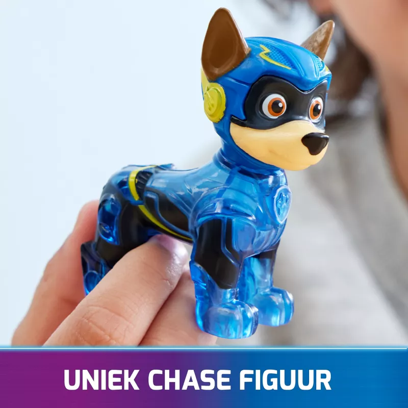 Poliisiauto PAW Patrol Chase’s Mighty Transforming Cruiser valoilla ja äänillä