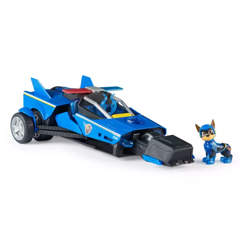 Poliisiauto PAW Patrol Chase’s Mighty Transforming Cruiser valoilla ja äänillä