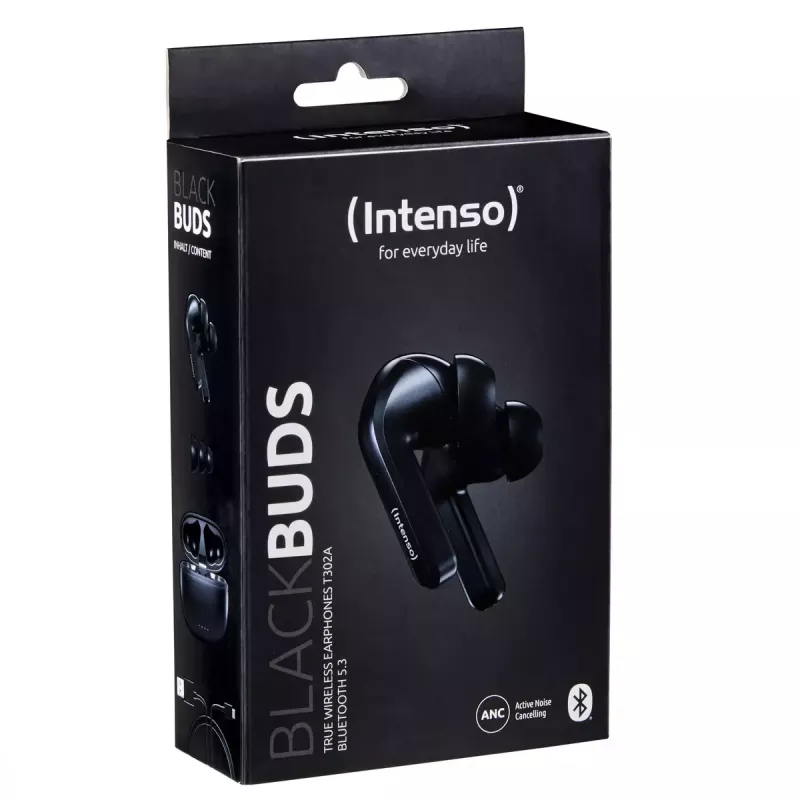 Kuulokkeet Intenso musta Buds T300A