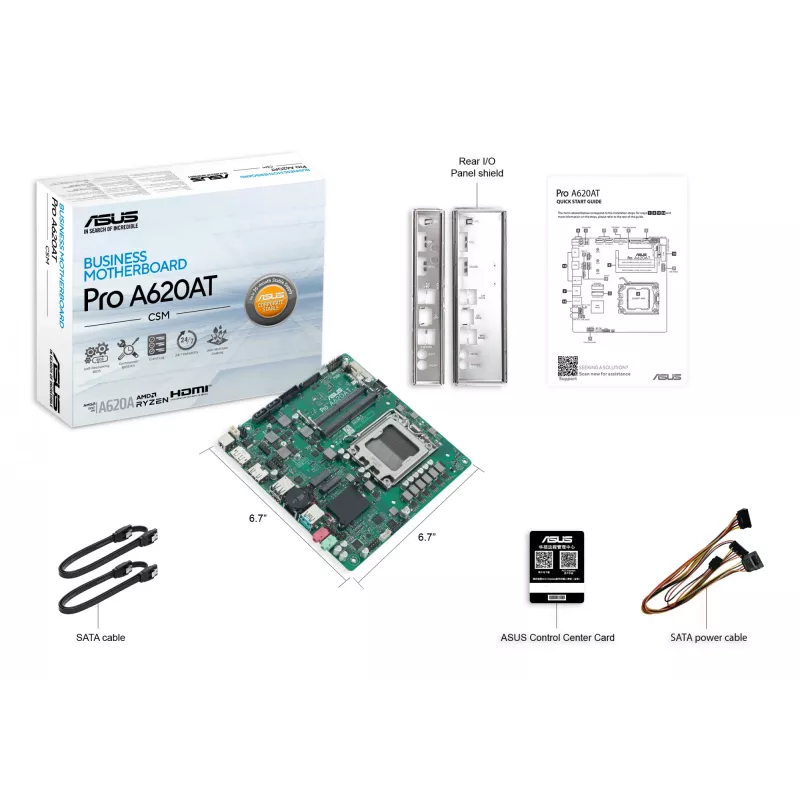 Emolevy ASUS 90MB1L5M-M0EAYC AMD A620A Socket AM5 mini ITX