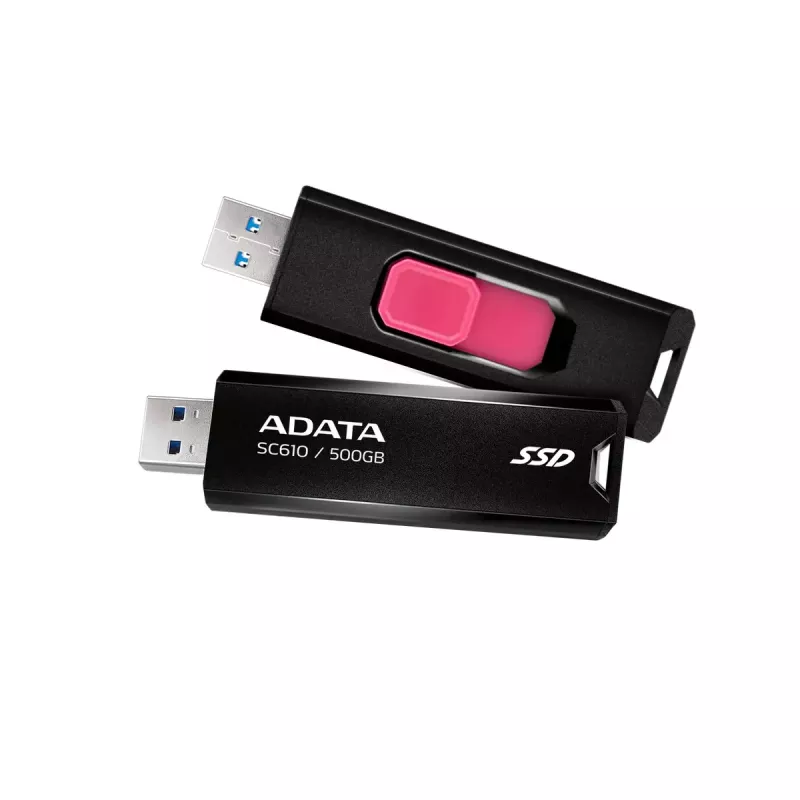 USB-muistitikku ADATA SC610 500 GB USB Type-A 3.2 Gen 2 (10 Gbit/s) 550/500 MB/s, musta
