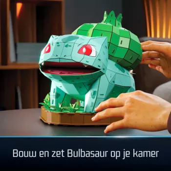 4D Build, Pokémon Bulbasaur 3D-rakennussarja, Pokémon-figuuri, Kanto First Partner -kokoelma, työpöytäkoriste, 195 osaa, 12 vuodesta alkaen