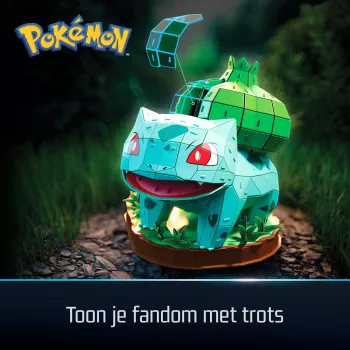 4D Build, Pokémon Bulbasaur 3D-rakennussarja, Pokémon-figuuri, Kanto First Partner -kokoelma, työpöytäkoriste, 195 osaa, 12 vuodesta alkaen