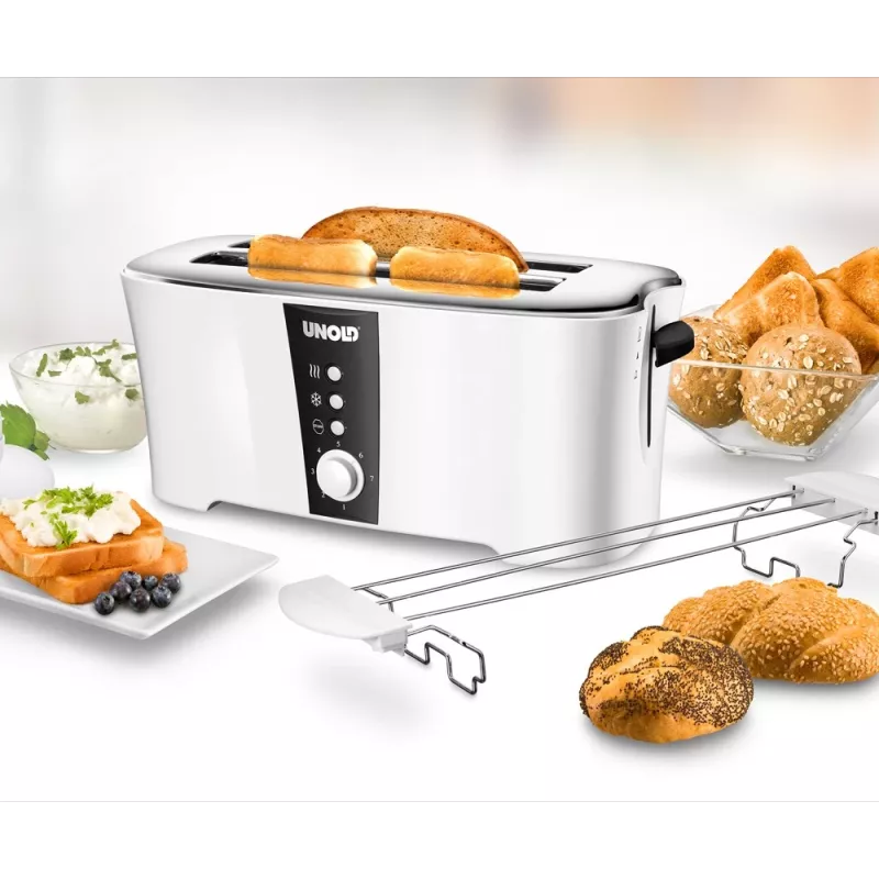 Leivänpaahdin Unold Design Dual 4 viipaletta 1350 W musta valkoinen