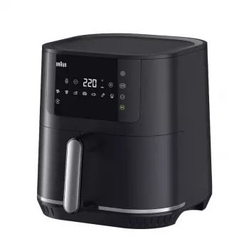 Kiertoilmakypsennin Braun Household MultiFry 5 HF5030 — 1700 W, 6,0 l kori, musta/hopea