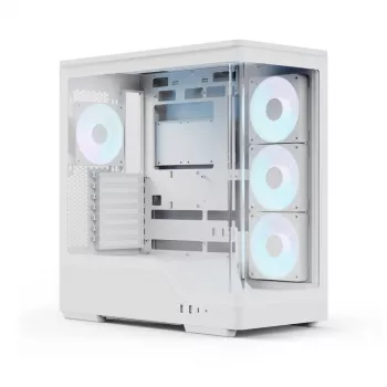 Tietokonekotelo AEROCOOL Geh Midi P500A valkoinen — Midi-torni ATX-kotelo, valkoinen pinta