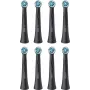Oral-B iO Ultimate Clean vaihtoharjaspäät — 8 kpl:n pakkaus, musta, ylivoimaiseen plakin poistoon